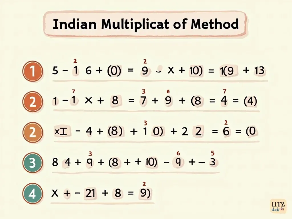 インド式掛け算の手順
