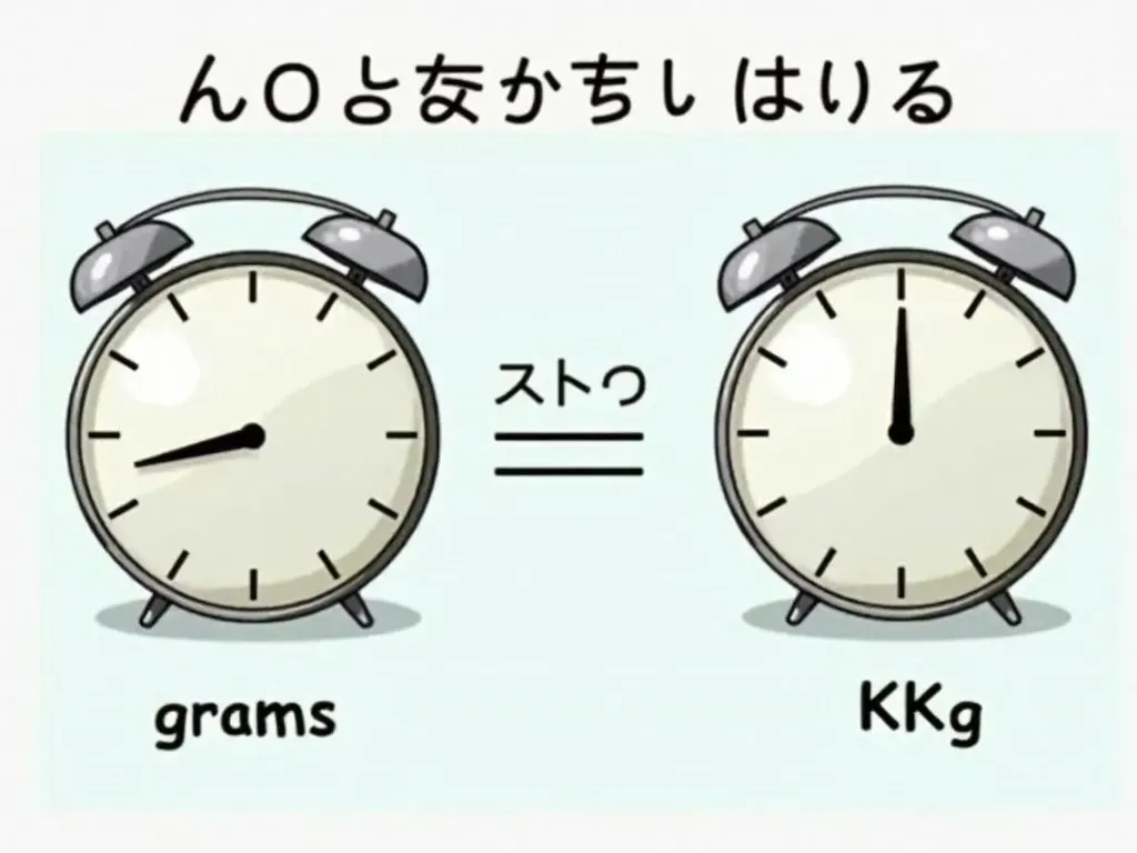 グラムとキログラムの換算例