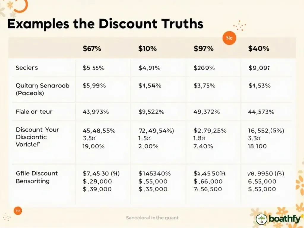 40%オフ計算の実例テーブル