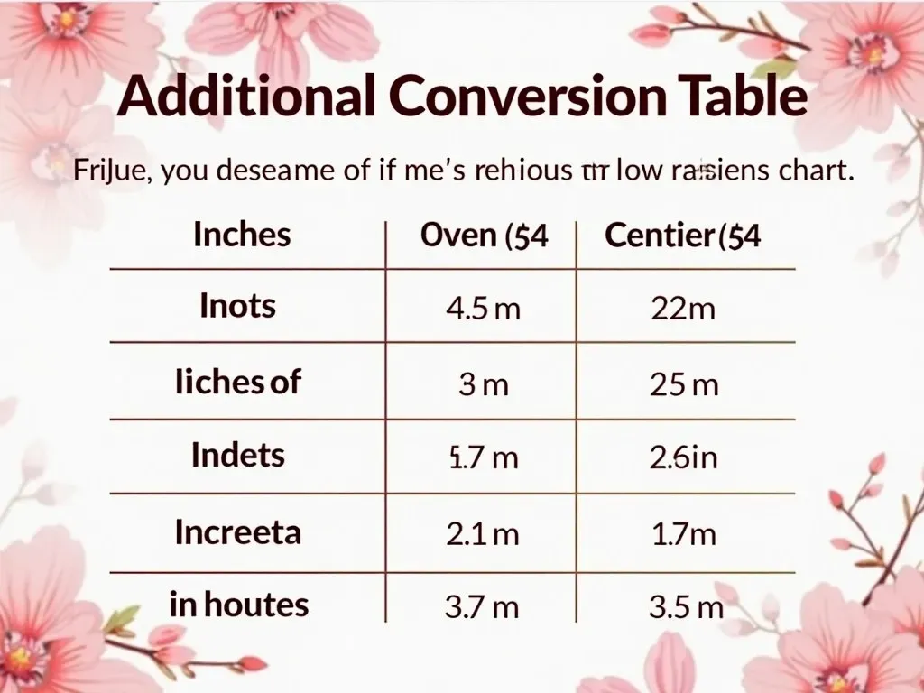 Additional Conversion Table